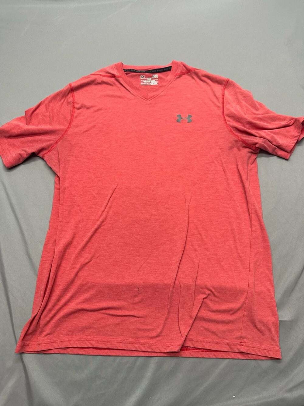 Under Armour HeatGear Threadborne Loose Fit V-Neck T-Shirt Red Men's Large